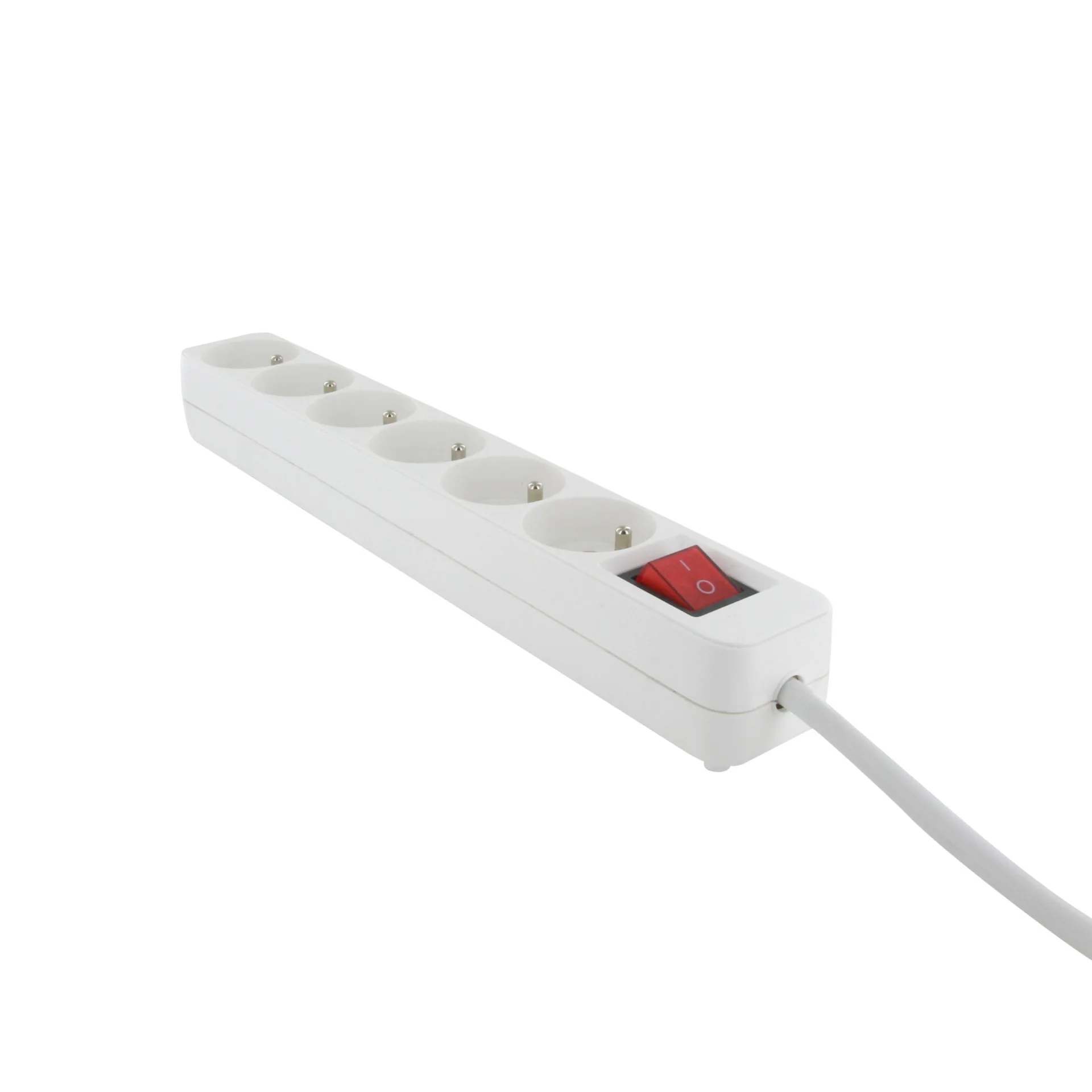 Power strip 6 x 16 A with switch - 1 m - White (FR)