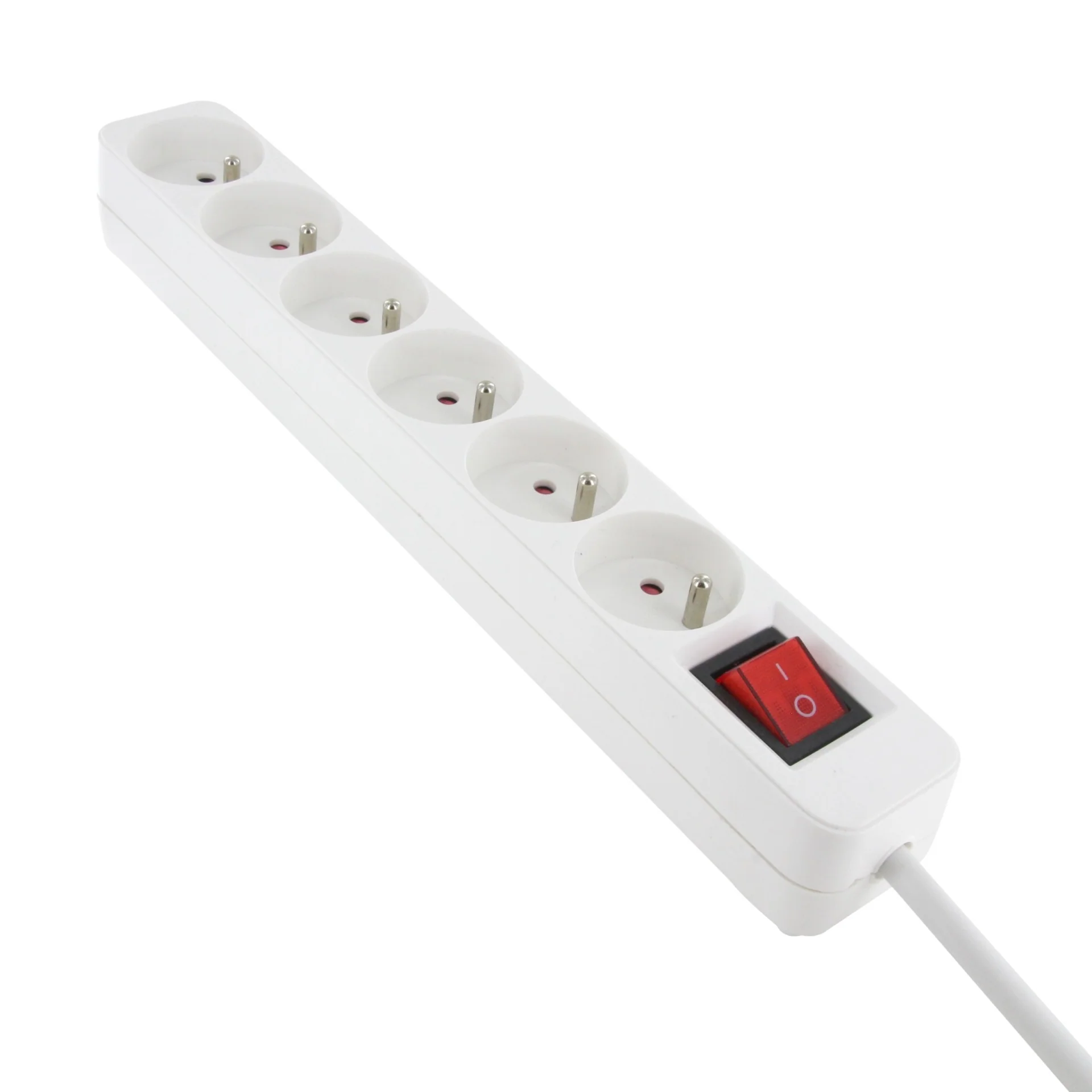 Power strip 6 x 16 A with switch - 1 m - White (FR) - Image 2